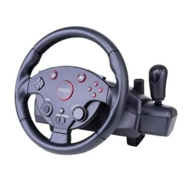 Imagem de Volante e Pedal Force Driving T6 Dazz Ps4 Ps5 Xbox Pc, Preto