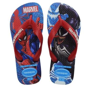 Imagem de Chinelo infantil havaianas top marvel original alpargatas, 31/32, AZUL