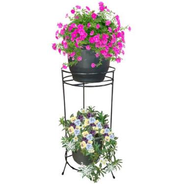 Imagem de Suporte Chão P 2 Vasos Plantas Flores Decoração Floreira - CS Suport's