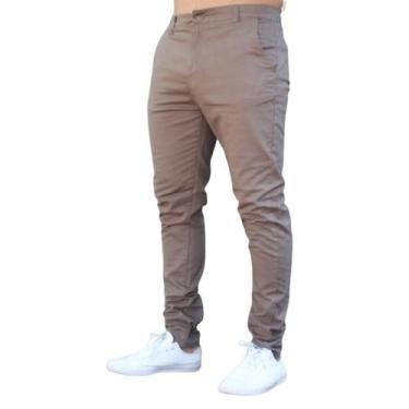 Imagem de Calça Masculina Esporte Fino Skinny Linha Primium Bolso Faca Embutido 