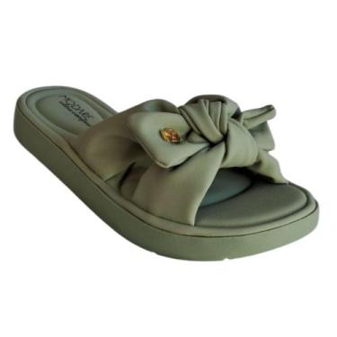 Imagem de Chinelo Fem. Nobuck Ultra Soft Laço Confort Modare 7208101, Verde luna