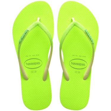 Imagem de Chinelo Havaianas Feminino Slim Glitter Neon, 38