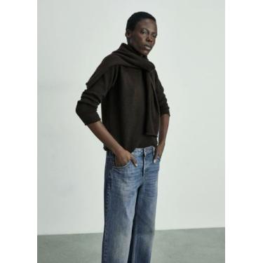 Imagem de Calça jeans reta de cintura média mango, 36