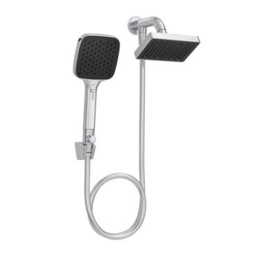 Imagem de Chuveiro com Desviador de Parede Quadrado Flex 90x150mm Cromado Deca -