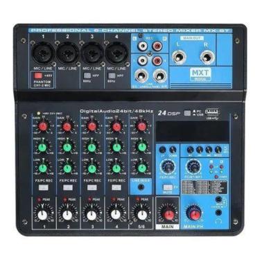 Imagem de Mesa de Som Mixer Mxt 8 Canais MX-8T Bt Interface