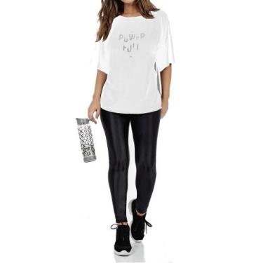 Imagem de T Shirt Alto Giro Feminina Dry Fit New Tripe 2011731 Branco, P, Branco