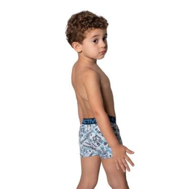 Imagem de Kit 6 cueca boxer infantil microfibra active man - AGYLA, P, Estampada