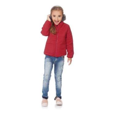 Imagem de Jaqueta Infantil Menina Casaco Inverno Rigoroso Puffer Gross - anjo da