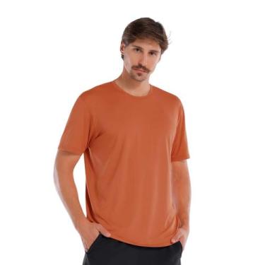 Imagem de Camiseta Masculina Fitness Mash Esportiva Respiravel Microfibra, Laran