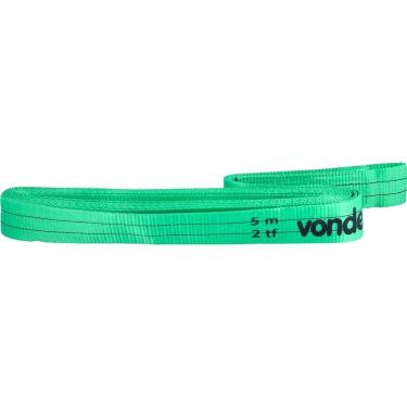 Imagem de Cinta para Elevação de Cargas Plana sem Fim Tipo Anel 60mm X 5m Verde em Poliéster Vonder