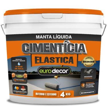 Imagem de Cimento Elástico 4 Kilo Cinza - 06.01.05.0001 - EURODECOR