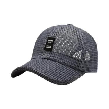 Imagem de Boné de Beisebol Masculino Respirável - Ideal para Verão e Pesca, Cinz