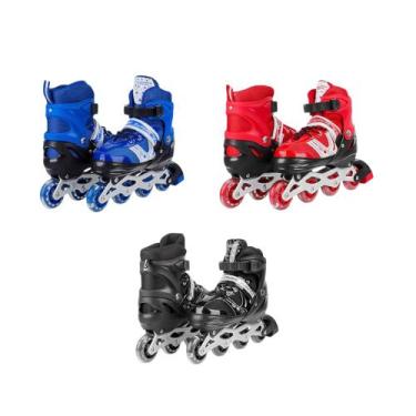 Imagem de Patins Infantil Radical Com Rodas de Luz Led e Freio Traseiro - Roots,