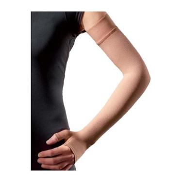 Imagem de Braçadeira Sigvaris 20-30 mmHg até o polegar c/ Silicone Chocolate, G2
