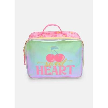 Imagem de Necessaire grande gata cereja rosa puket