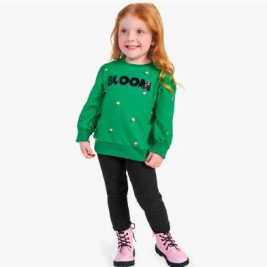 Imagem de Conjunto Moletom Infantil Casaco e Legging Nanai 6000053, 6, Verde