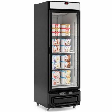 Imagem de Conservador Vertical Gfi-57 Lp Inverter Preto 572L Ar Forçado Porta De Vidro 220V - Gelopar