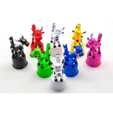 Imagem de kit com 5 Brinquedo Dançante Vaquinha Mole Miniatura de Plástico - RD 