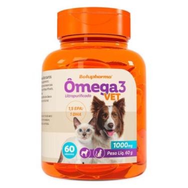 Imagem de Omega 3 Vet Suplemento Cães E Gatos 60 Cápsulas 1000mg - BOTUPHARMA