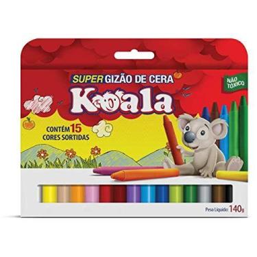 Imagem de Giz De Cera Jumbo 15 Cores Super Gizao Koala - DELTA