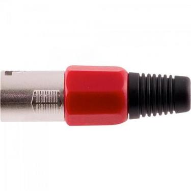 Imagem de Conector Cannon XLR Macho PGCN0005 Plástico Vermelho Storm - PCT / 5