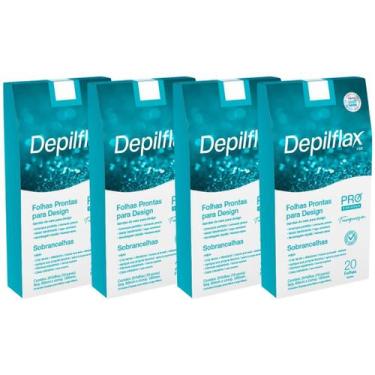 Imagem de Kit 4 Folhas Prontas Design Sobrancelha Depilflax Pro Designer Turques