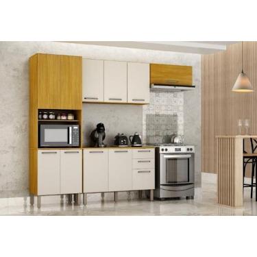 Imagem de Cozinha Modular Malta 11 Portas 2 Gavetas - Chf Móveis cor:Cinamomo/Of