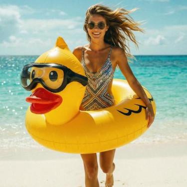 Imagem de Boia Inflável Gigante Pato Float Joy 106 cm