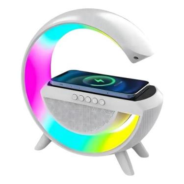 Imagem de Caixa De Som Carregador E Luminária G Speaker Smart Station Cor Branco