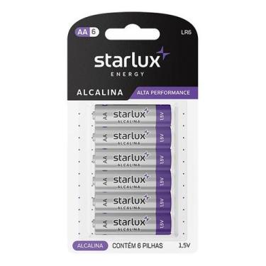 Imagem de Pilha alcalina starlux energy pequena aa com 6 unid