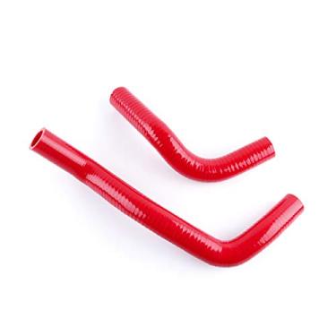 Imagem de LUXERAD Tubo de radiador de mangueira de silicone de desempenho de 3 camadas 4,5 mm para SUZUKI SWIFT GTI MK1 SPORT (vermelho)
