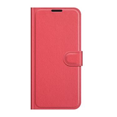 Imagem de Capa carteira para Google Pixel 6/6 Pro, capa de telefone de couro premium magnética com suporte para cartão, suporte para dinheiro, vermelho, 6 de 6,4 polegadas