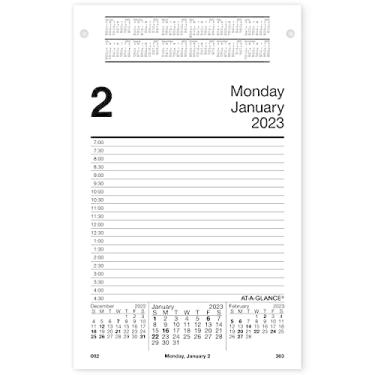 Imagem de Refil diário de calendário de mesa 2023 da AT-A-GLANCE, 12,7 cm x 20,3 cm, folhas soltas, estilo bloco (E45850)