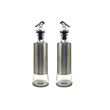 Imagem de Kit 2 P. Azeite/Galheteiro 300 Ml Vidro Aço Inox Dosador