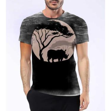 Imagem de Camisa Camiseta Rinoceronte Animal África Marfim Chifre 6 - Estilo Kra