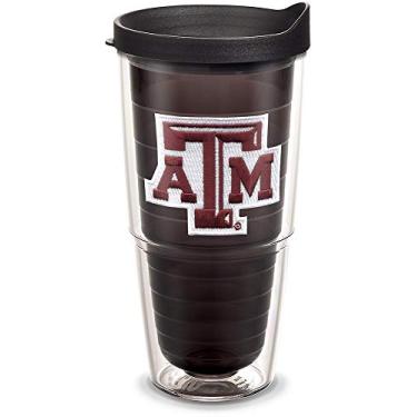 Imagem de Tervis Copo com logotipo Texas A&M Aggies com emblema e tampa preta, 680 g, quartzo