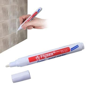 Imagem de azulejo branco caneta argamassa | para azulejo branco | Canetas marcadoras restauradoras argamaspare, profissional para banheiro, sala estar,