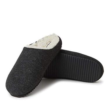 Imagem de Dearfoams Men's Microwool Clog with Molded Footbed Slipper, Black, Medium