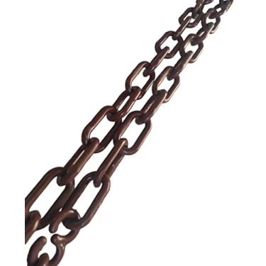 Imagem de 25 Mt Corrente Plástica Isolamento Calha Chuva Elo Pequena Marrom