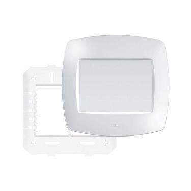 Imagem de Placa Cega com Suporte Fame Elegance 4x4 Branco