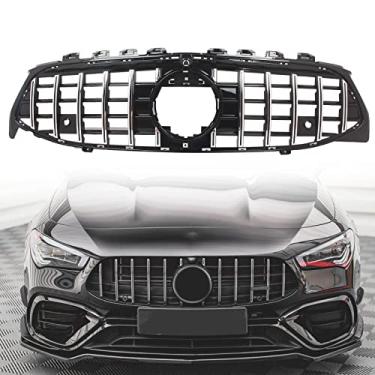 Imagem de FINMOKAL Pára-choques dianteiro prata preto GT grade para Mercedes W118 CLA200 CLA45 AMG 2020-2022