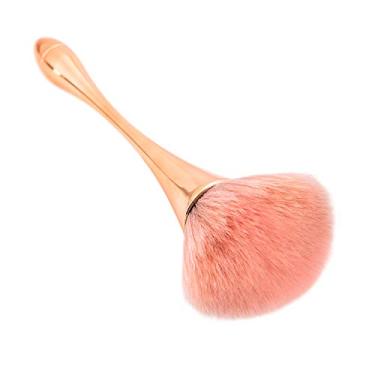 Imagem de Pincel de pó mineral super grande, pincel de maquiagem Bronzer Kabuki, pincel de base macio e fofo, pincel profissional de pó e pincel de blush para maquiagem diária (cor de grau)