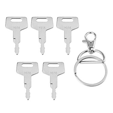 Imagem de Chave de ignição para escavadeira Takeuchi - Chave de equipamento pesado serve para Takeuchi Gehl Case New Holland Hitachi CTL Escavadeira Carregadora Mini-Carregadora, Substitui H806 17001-00019 180845, 5 PCS