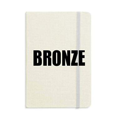 Imagem de Caderno com nome de cor bronze capa dura diário clássico A5 presente