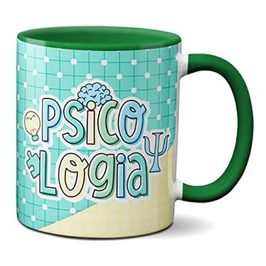 Imagem de Caneca Psicólogo Profissional Psicologia Presente Fofo (Verde)