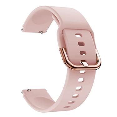 Imagem de WIKUNA Pulseira de relógio inteligente de 18 mm para Garmin Venu 2S/Vivoactive 3S 4S pulseira de silicone acessórios de substituição para pulseira S ativa (cor: rosa, tamanho: 18 mm para Venu 2S)