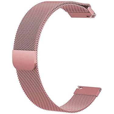 Imagem de Pulseira Loop 20mm Rosê Gold Magnética Aço Inox Compatível com Amazfit/Galaxy Watch 20 MM [FIT IT]