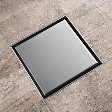 Imagem de Esgoto de piso Filtro de grade de resíduos 150 * 150Mm quadrado de aço inoxidável oculto para banheiro com varanda Desodorante Controle de pragas Dreno de drenagem de piso
