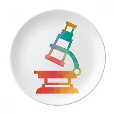 Imagem de Prato de microscópio de desenho animado com estampa de química decorativa de porcelana Salver louças de jantar