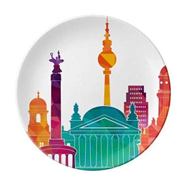 Imagem de Conjunto de pratos de marco alemão decorativo de porcelana Salver louças de jantar